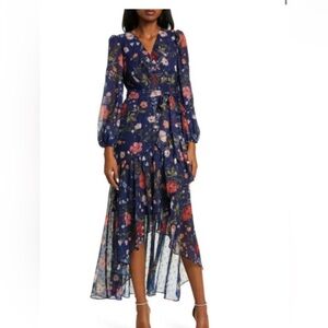 Brand new Eliza j metallic high low dress